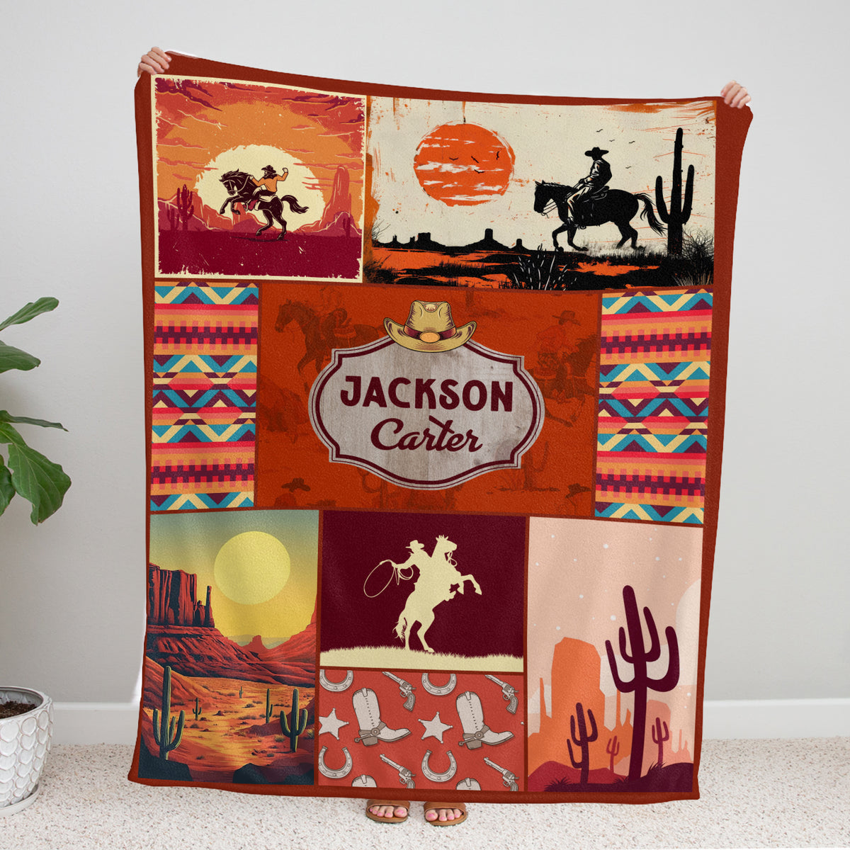 Personalized Baby Blankets For Boys, Fleece Blanket for Girl, Western Baby Stuff, Western Nursery Decorations