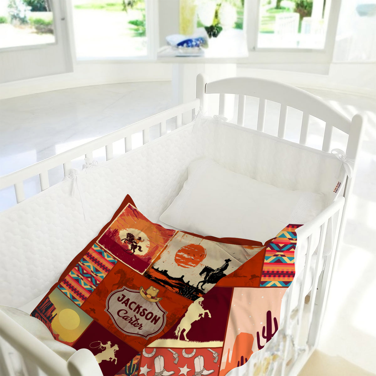 Personalized Baby Blankets For Boys, Fleece Blanket for Girl, Western Baby Stuff, Western Nursery Decorations