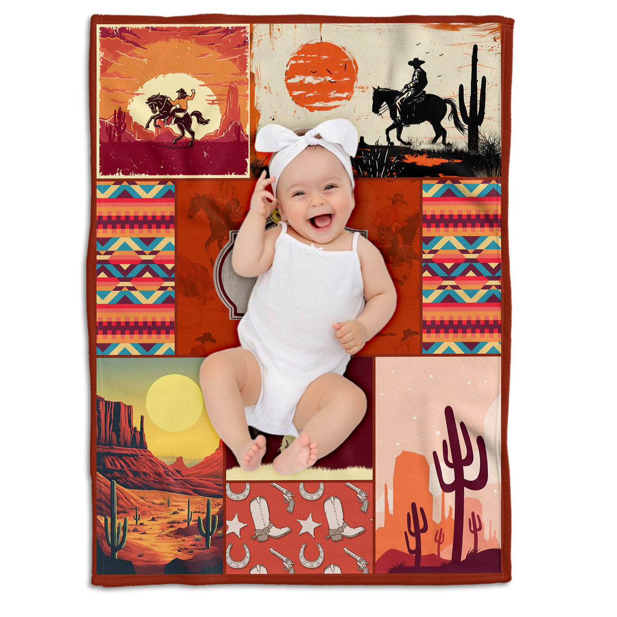 Personalized Baby Blankets For Boys, Fleece Blanket for Girl, Western Baby Stuff, Western Nursery Decorations