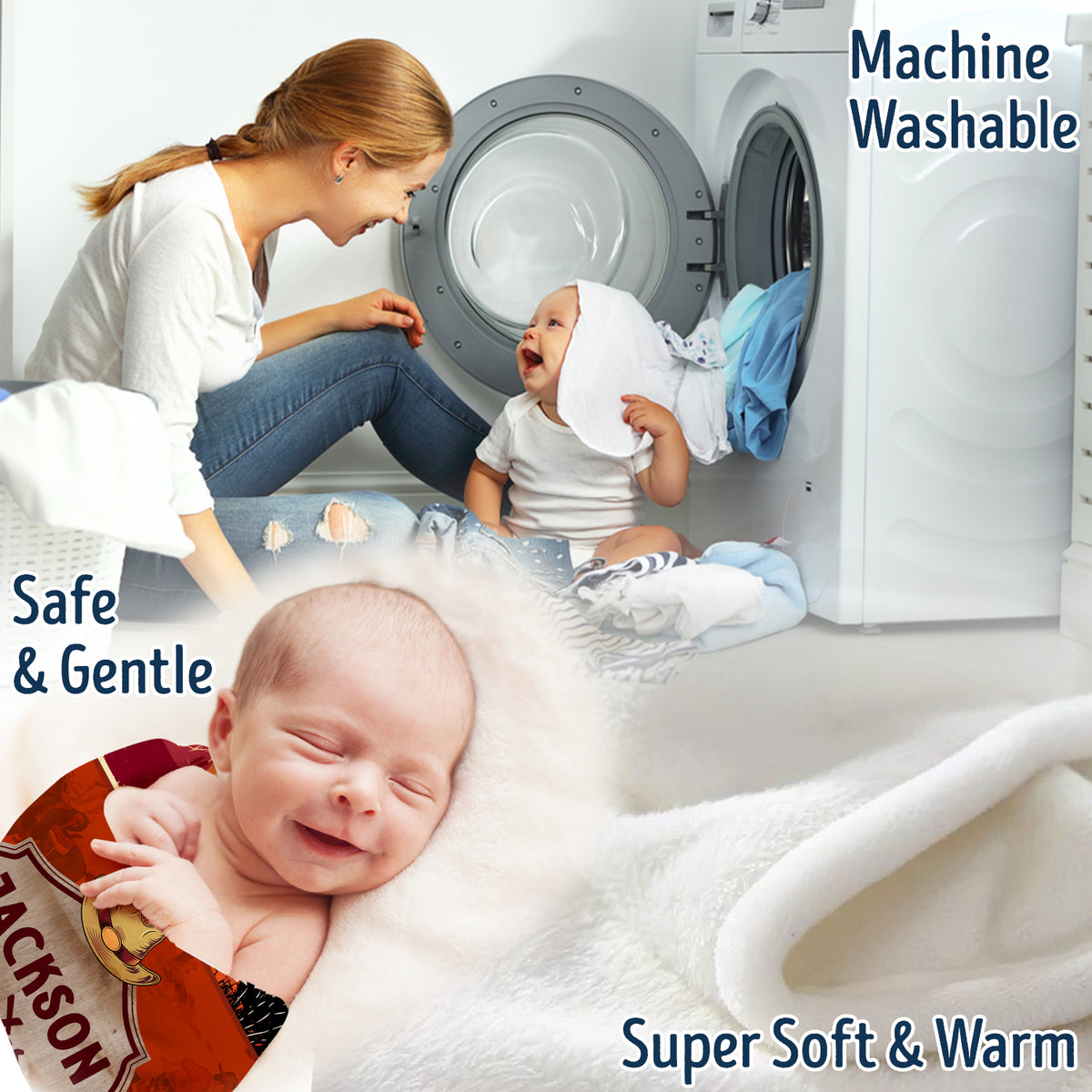 Personalized Baby Blankets For Boys, Fleece Blanket for Girl, Western Baby Stuff, Western Nursery Decorations