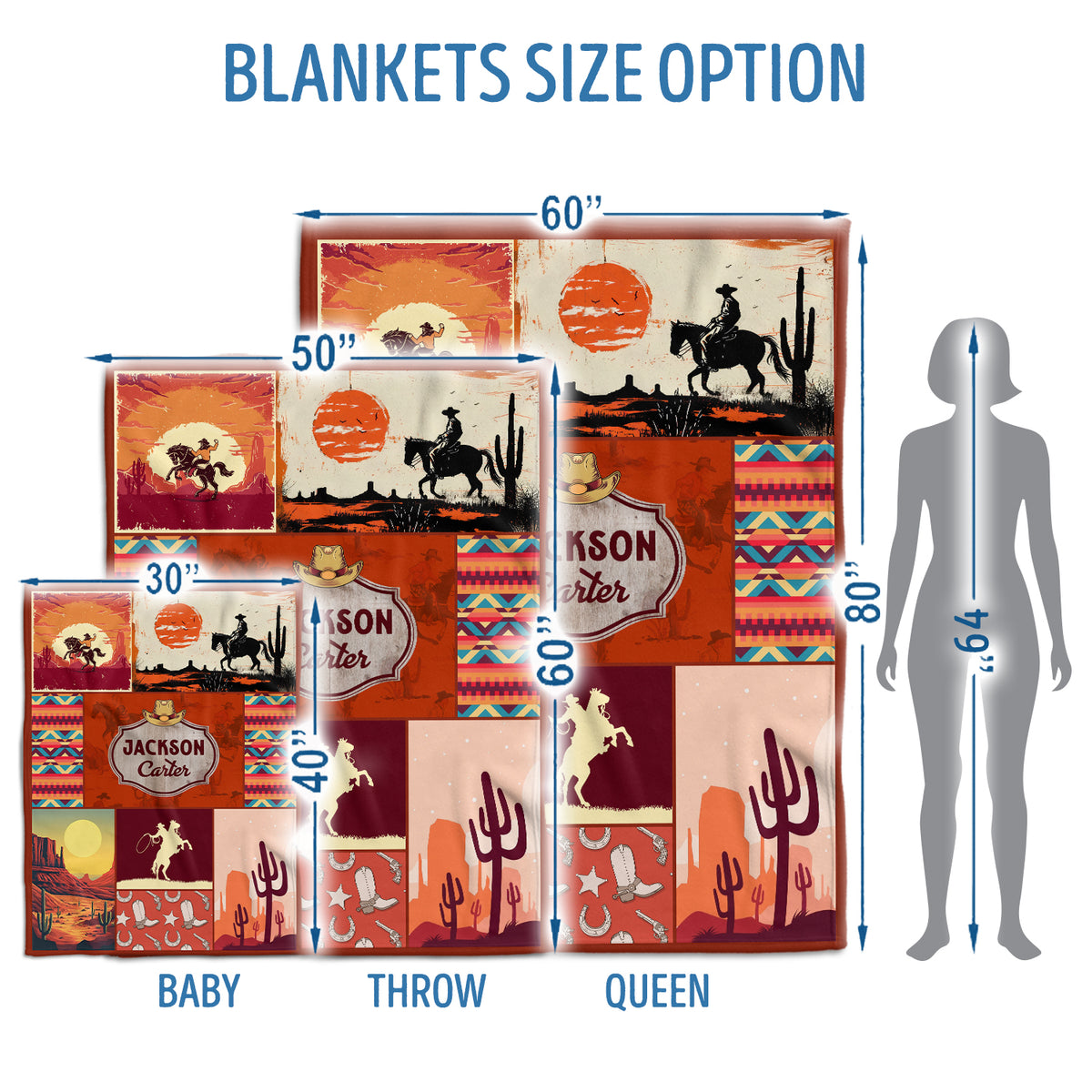 Personalized Baby Blankets For Boys, Fleece Blanket for Girl, Western Baby Stuff, Western Nursery Decorations