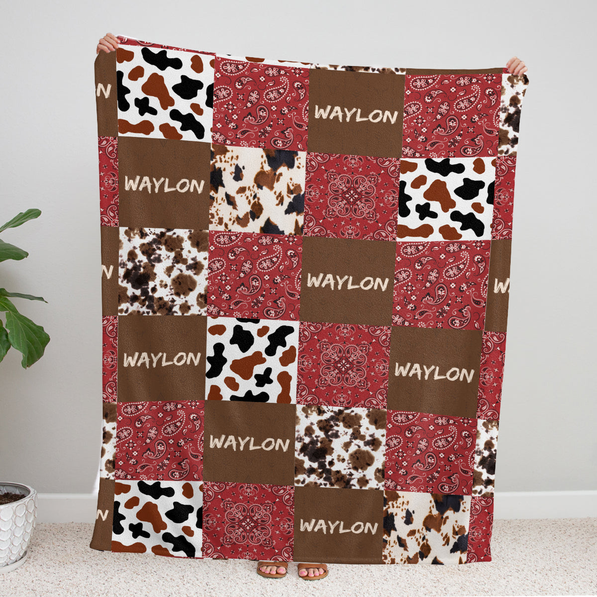 Personalized Baby Blankets - Western & Cowboy Themed, Custom Name Fleece Blankets for Newborns & Infants