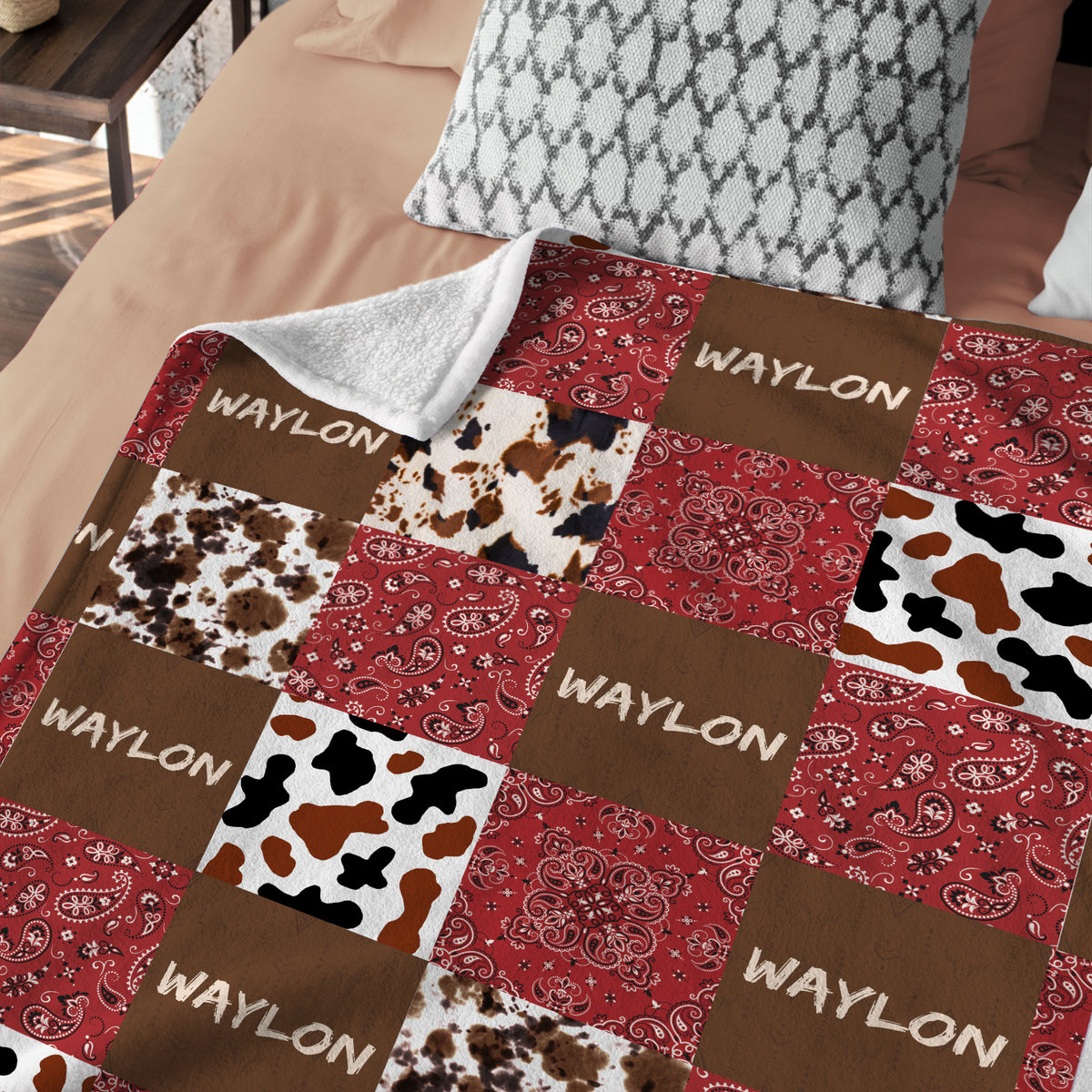 Personalized Baby Blankets - Western & Cowboy Themed, Custom Name Fleece Blankets for Newborns & Infants