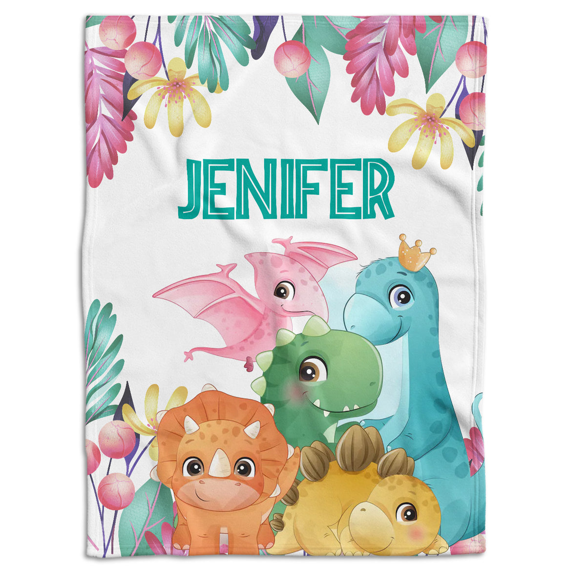 Personalized Baby Blankets for Baby, Baby Dinosaur Blanket, 3 Sizes Plush Blankets for Infant Newborn Kids Toddler