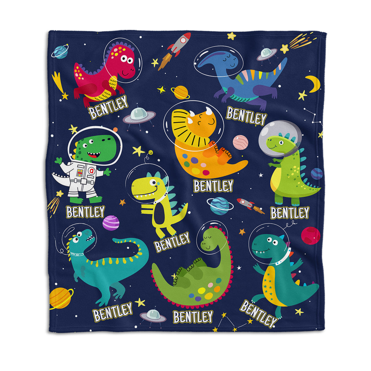 Personalized Baby Blankets for Baby, Baby Dinosaur Blanket for Baby Boy Girl, Custom Baby Blankets Name, 3 Sizes Plush Blankets for Infant Newborn