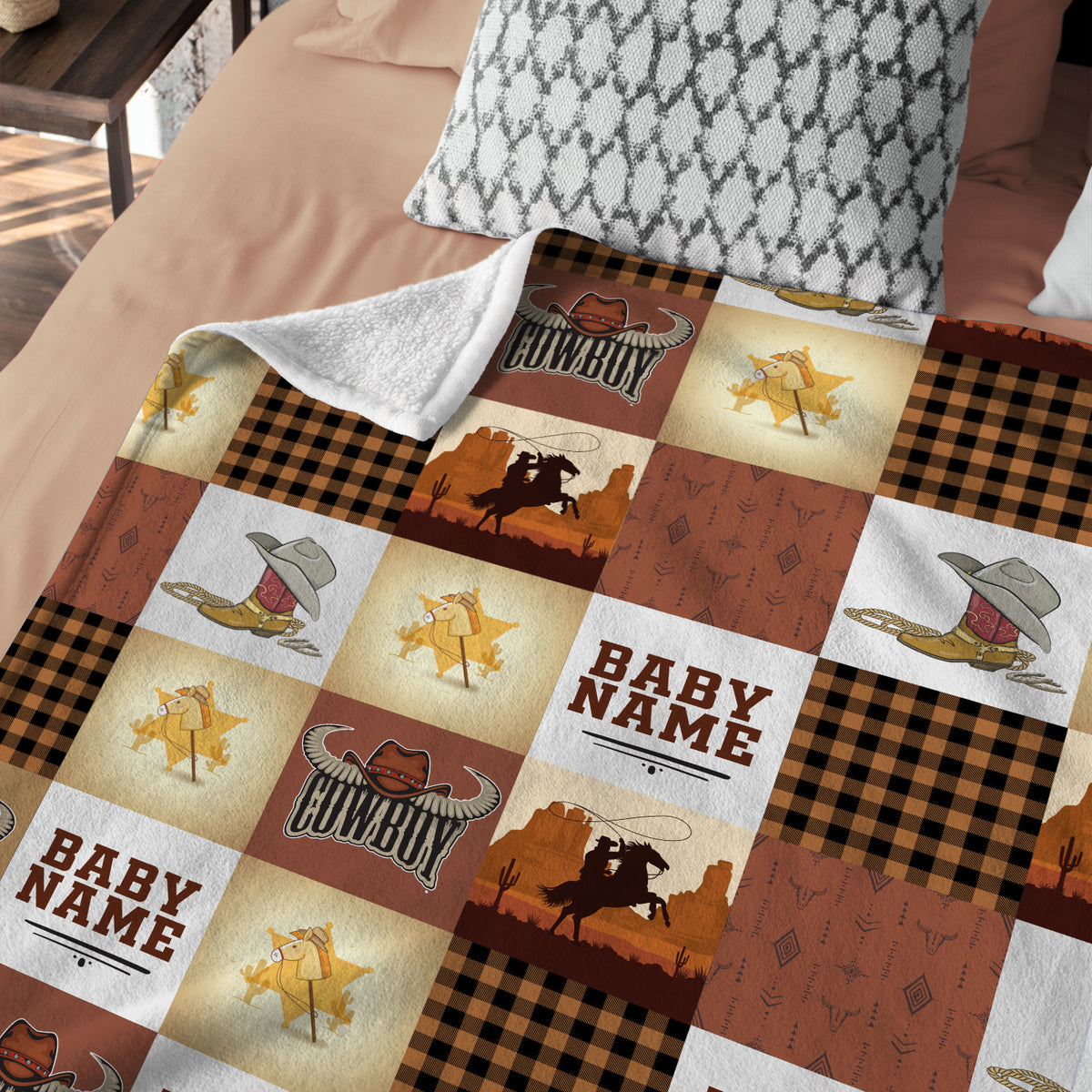 Personalized Baby Blankets for Baby, Custom Baby Blankets Name, 3 Sizes Fleece Blankets for Son Daughter Infant Newborn, Great Gift For Baby