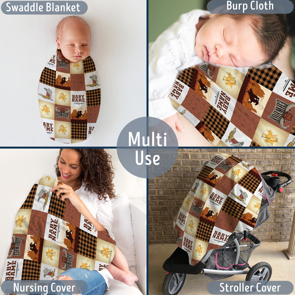 Personalized Baby Blankets for Baby, Custom Baby Blankets Name, 3 Sizes Fleece Blankets for Son Daughter Infant Newborn, Great Gift For Baby