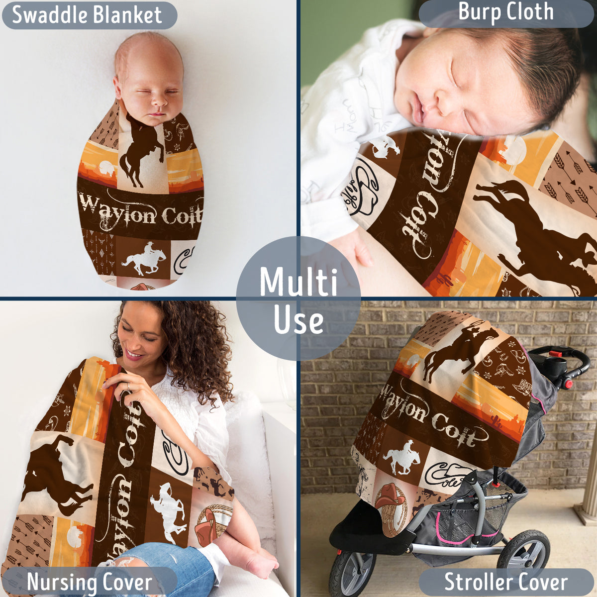 Personalized Baby Blankets for Boys Girls, Baby Boy Stuff, Custom Baby Blankets Name Fleece Blankets for Son Daughter Newborn Infant
