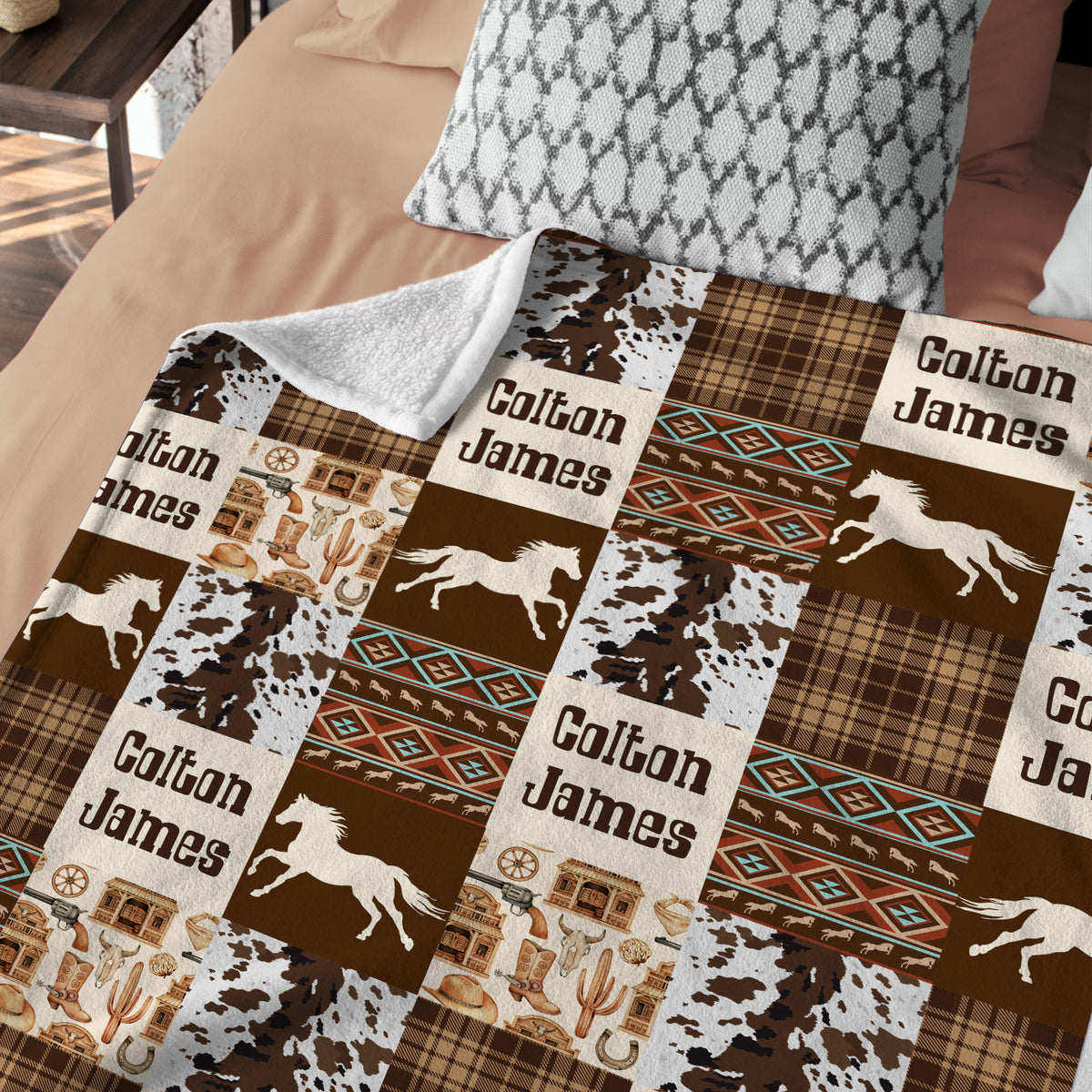 Personalized Baby Blankets for Boys & Girls - Custom Cow Prints Fleece Blankets for Infant Newborn Son & Daughter