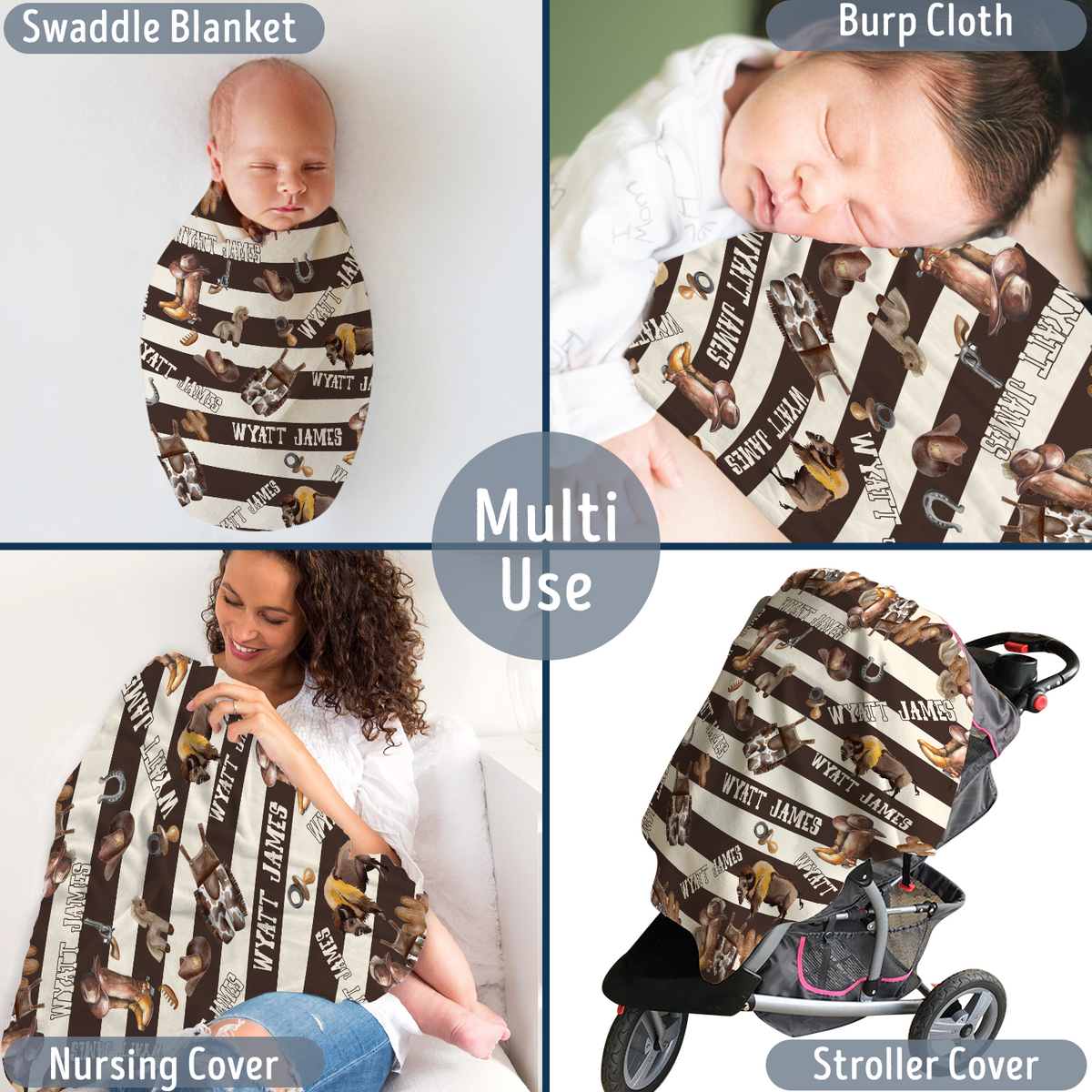 Personalized Baby Blankets for Girls Boys, Baby Stuff, Custom Baby Blankets Name Fleece Blankets for Newborn Infant Son