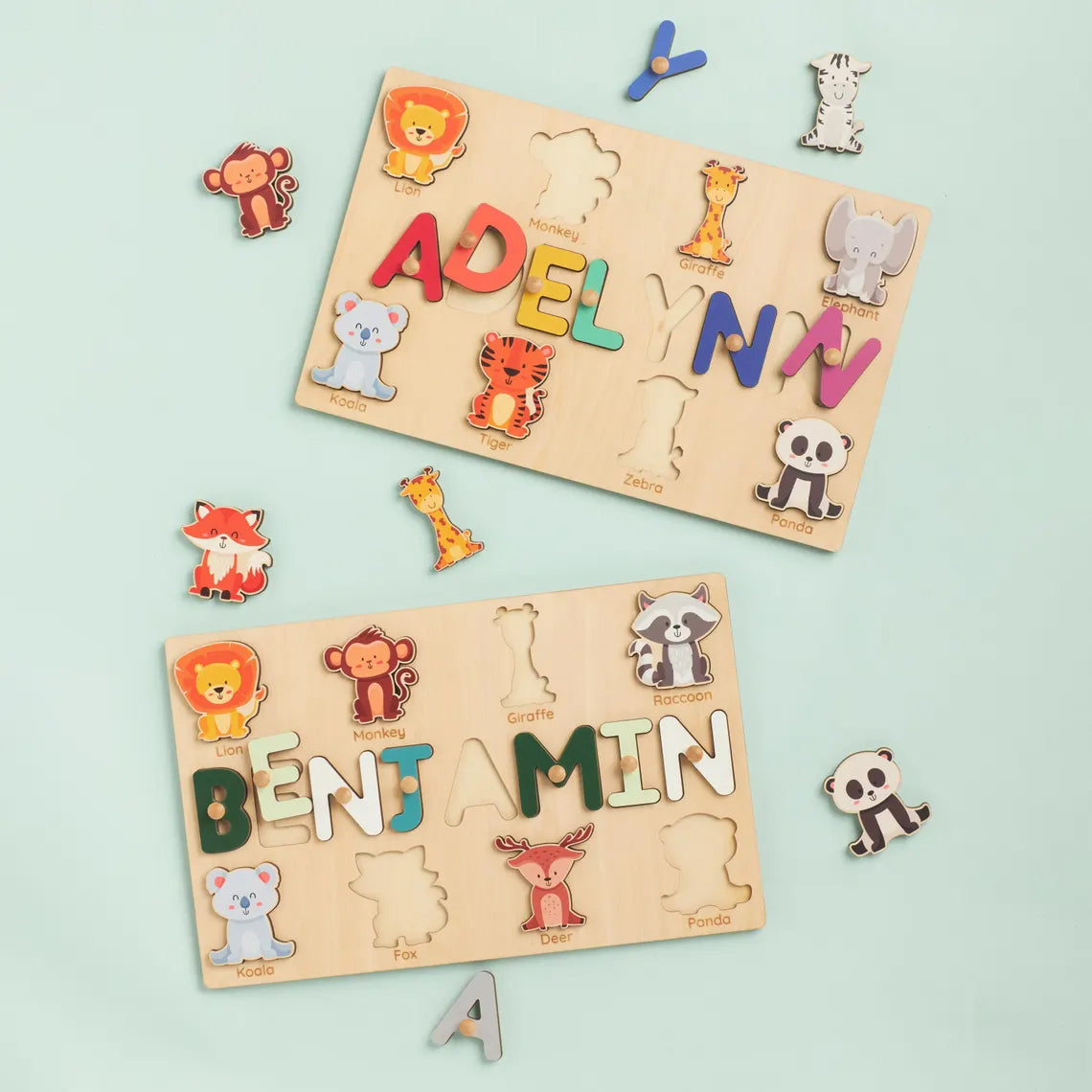 Personalized Busy Board Name Puzzle With Pegs, Baby Easter Gifts, Back To School Gift For Kids
