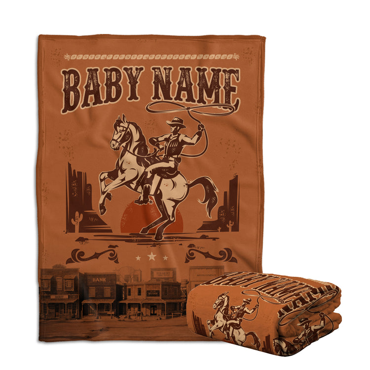 Personalized Country Baby Blankets for Boys & Girls - Custom Fleece Blankets for Infant Newborn Son or Daughter