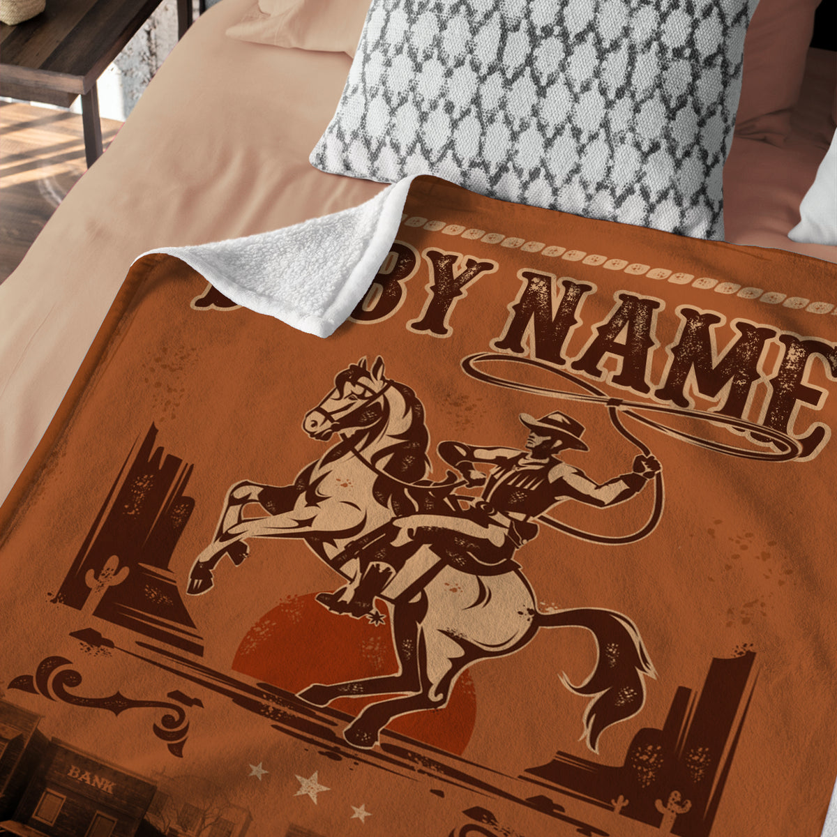 Personalized Country Baby Blankets for Boys & Girls - Custom Fleece Blankets for Infant Newborn Son or Daughter