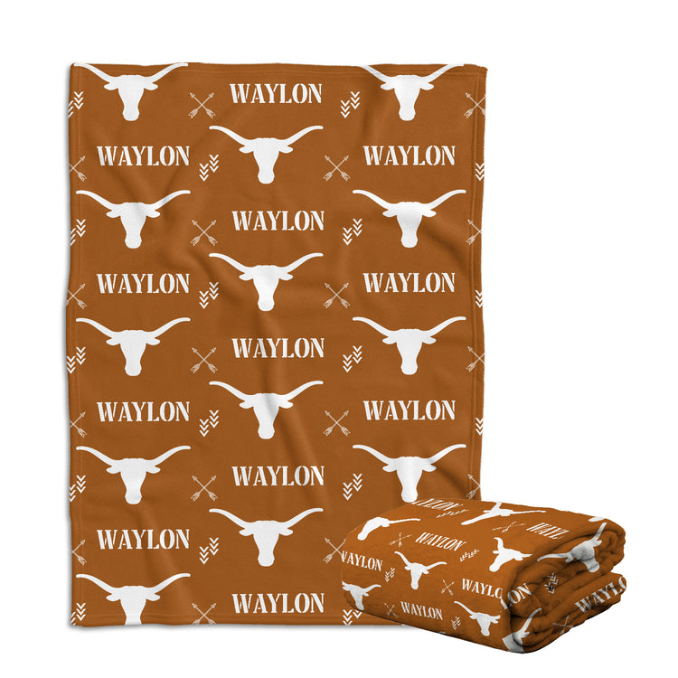 Personalized Cowboy Baby Blankets with Name, Custom Name Baby Blanket, Swaddle Baby Blanket, Great Gift For Baby