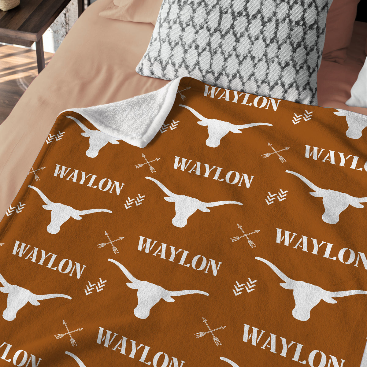 Personalized Cowboy Baby Blankets with Name, Custom Name Baby Blanket, Swaddle Baby Blanket, Great Gift For Baby