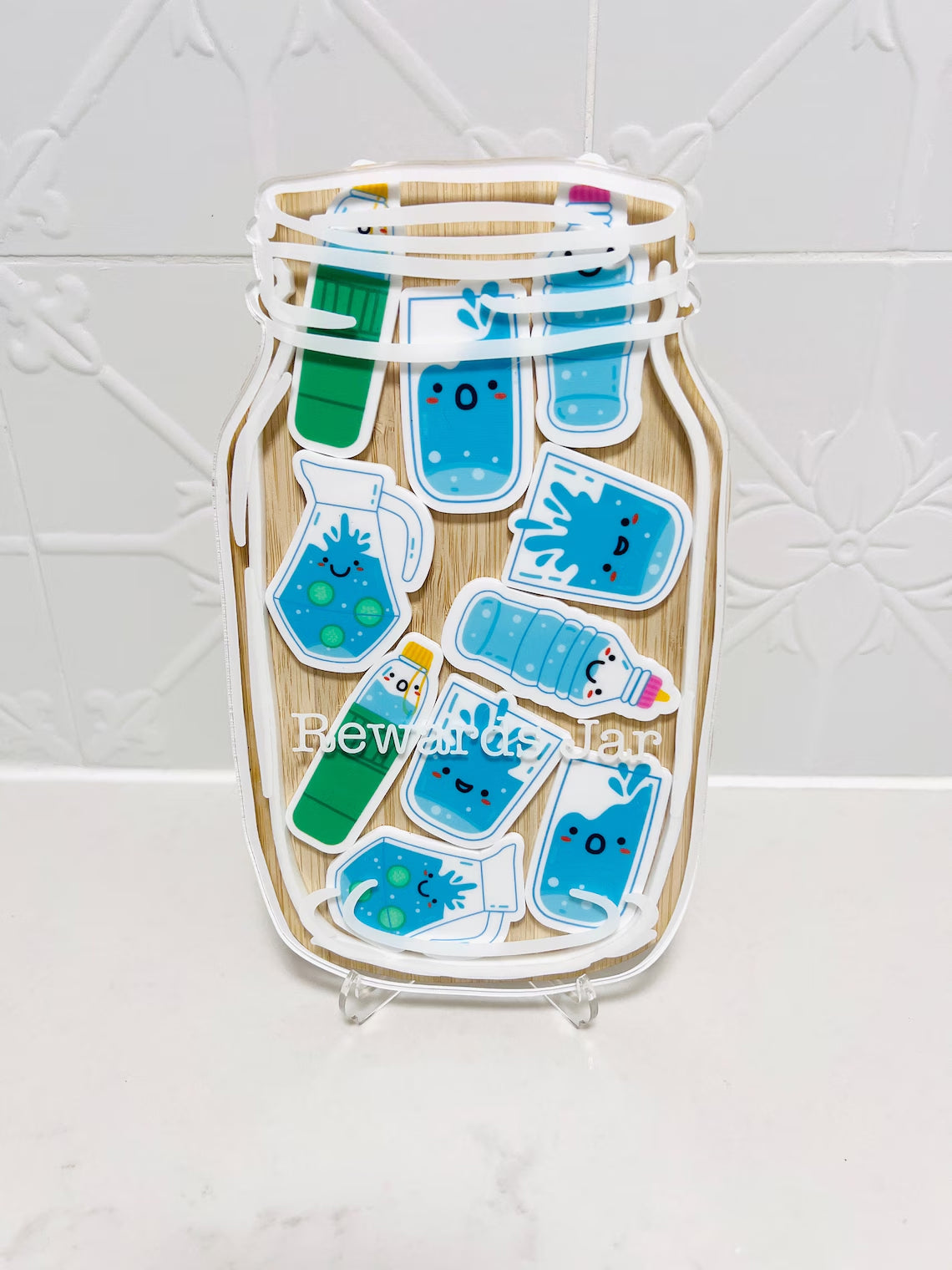 Personalized Drinking Water Children's Reward Jar, Classroom Incentive, Back To School Gift