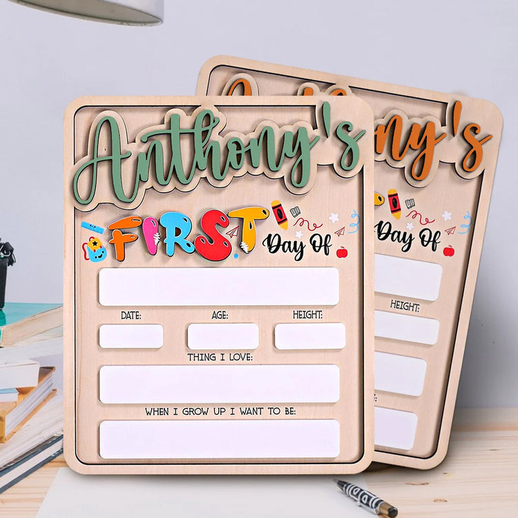 Personalized First And Last Day School Sign, Back To School Sign, Gift for Kids