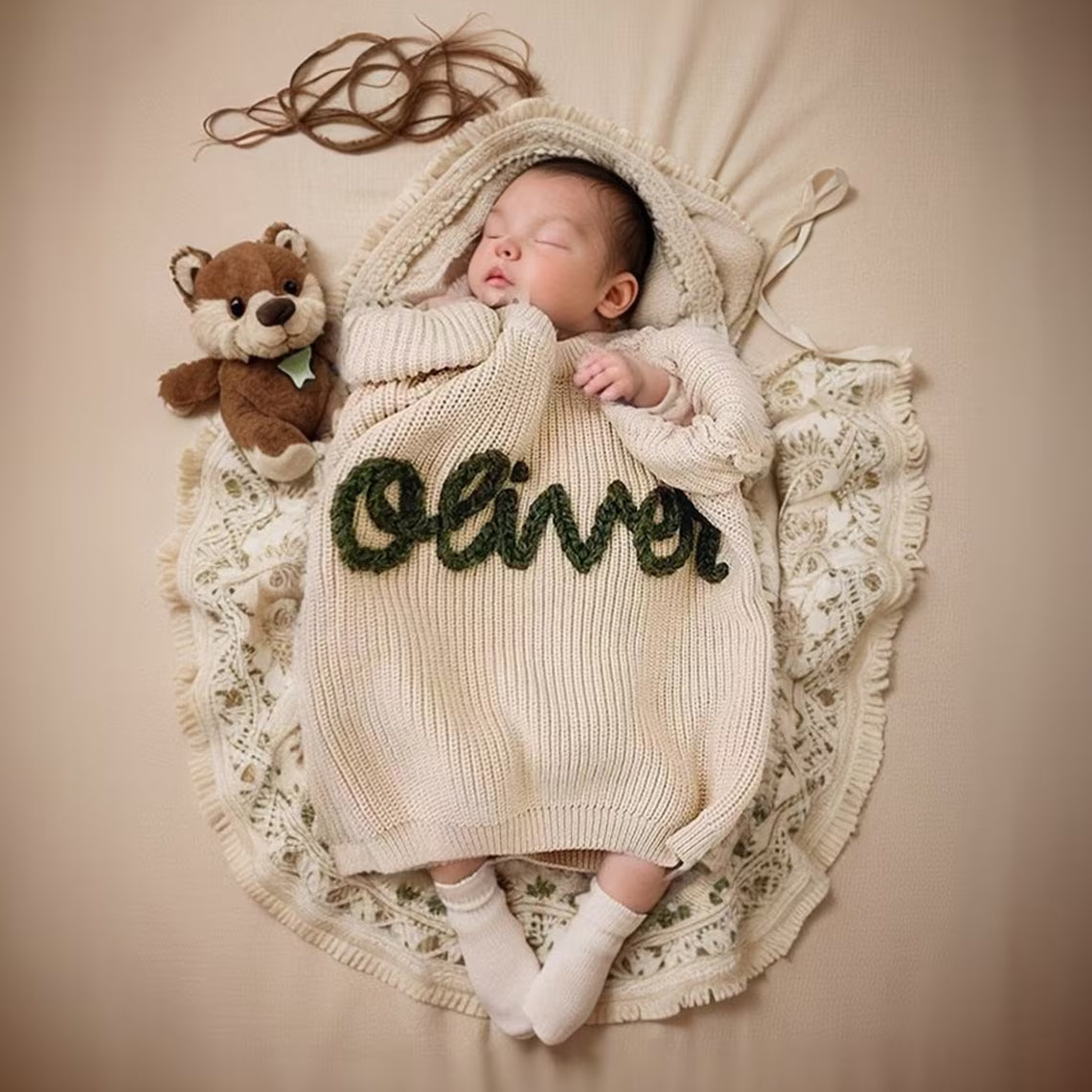 Personalized Hand Embroidered Baby Sweaters, Unique Baby Sweater, Newborn Gift, Birthday Gift For Baby Girl Boy