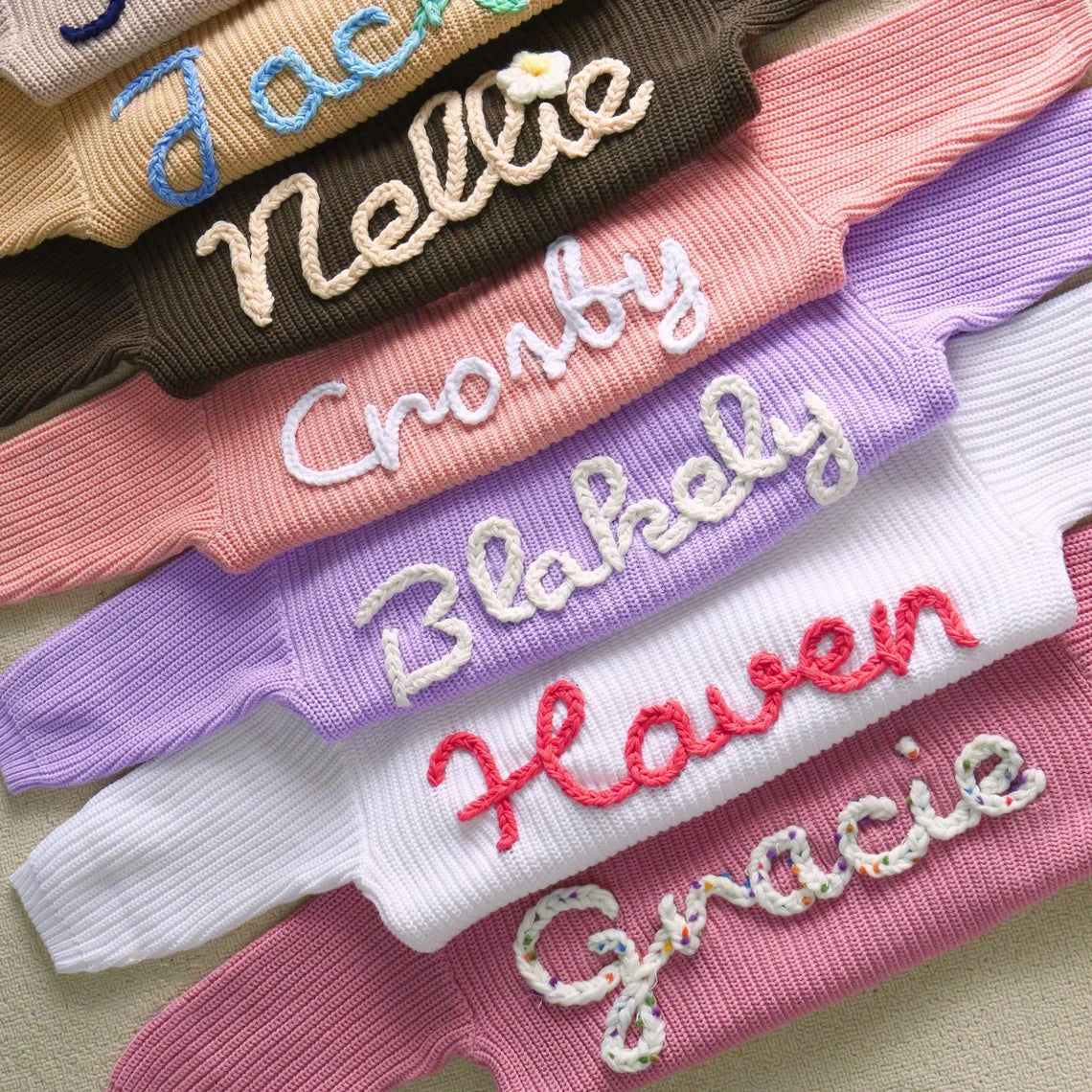 Personalized Hand Embroidered Baby Sweaters, Unique Baby Sweater, Newborn Gift, Birthday Gift For Baby Girl Boy