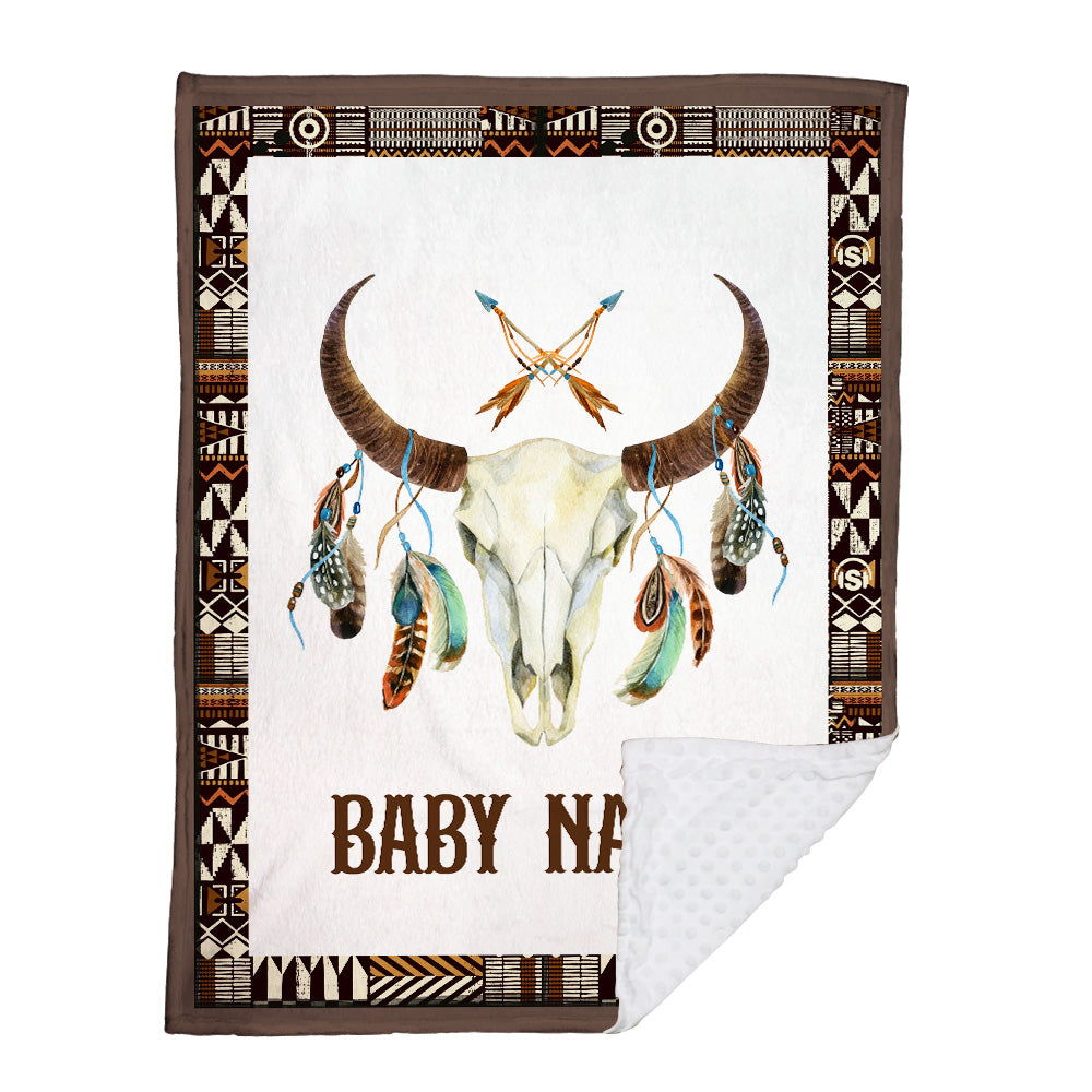 Personalized Name Minky Baby Blankets, Minky Blanket Double Layer with Dotted Backing for Infant Toddler Crib, Gift For Kids