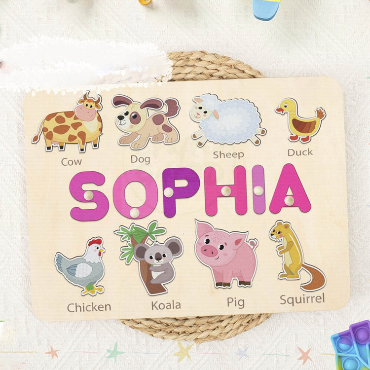 Personalized Name Puzzle, 1 Year Old Girl For Girl And Boys, Unique Baby Gift