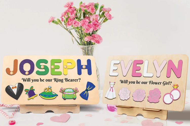 Personalized Name Puzzle, Will You Be My Ring Bearer Puzzle Will You Be Our Ring Bearer Proposal