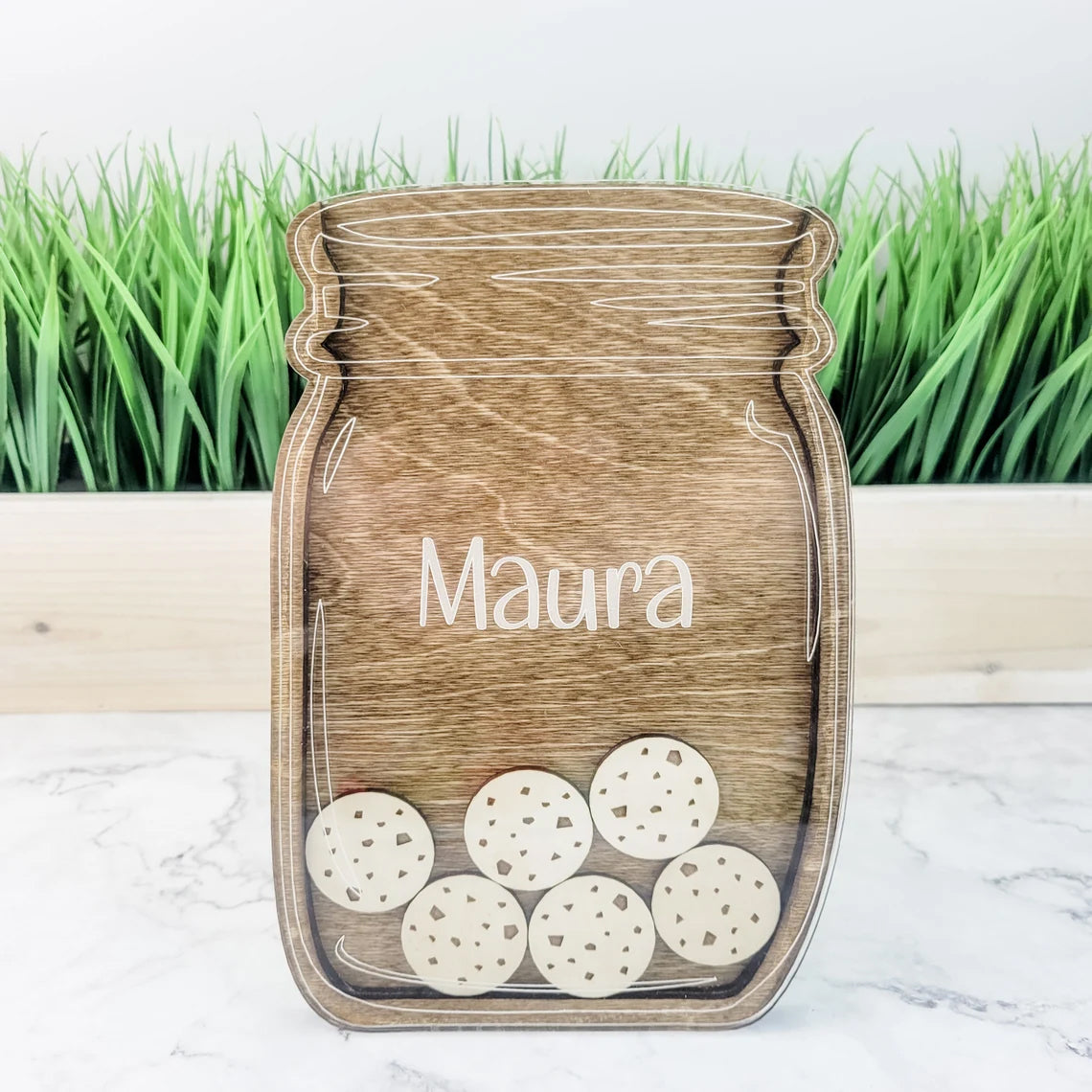 Personalized Kids Reward Jar, Reward System, Good Behavior, Token Chart, Cookie Token
