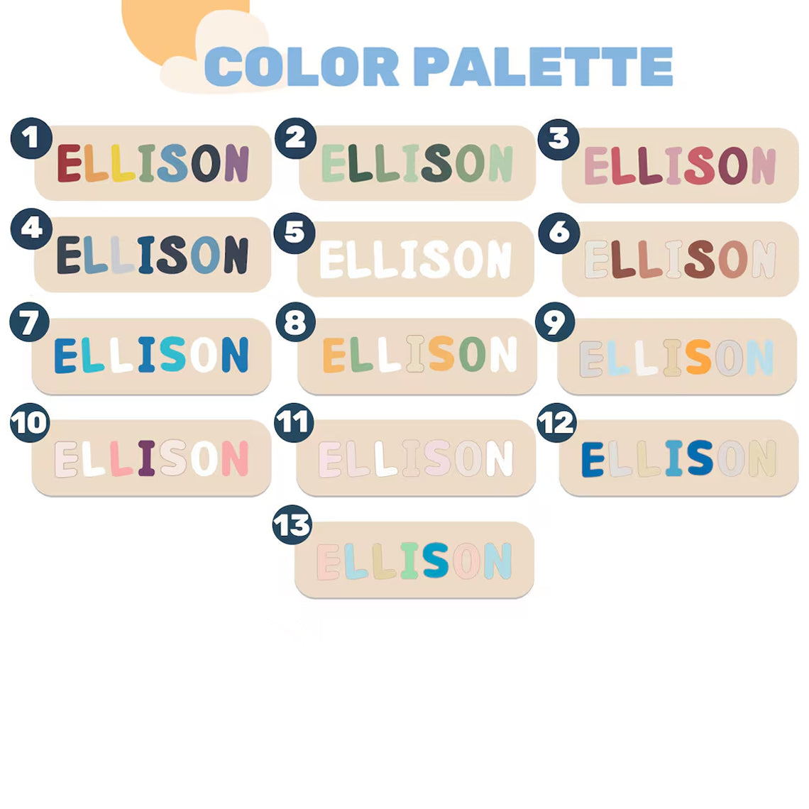 Personalized Space Name Puzzle Board, Nursery Decor, Custom Gifts for Kids, Wooden Toys for Baby, Toddler Gift