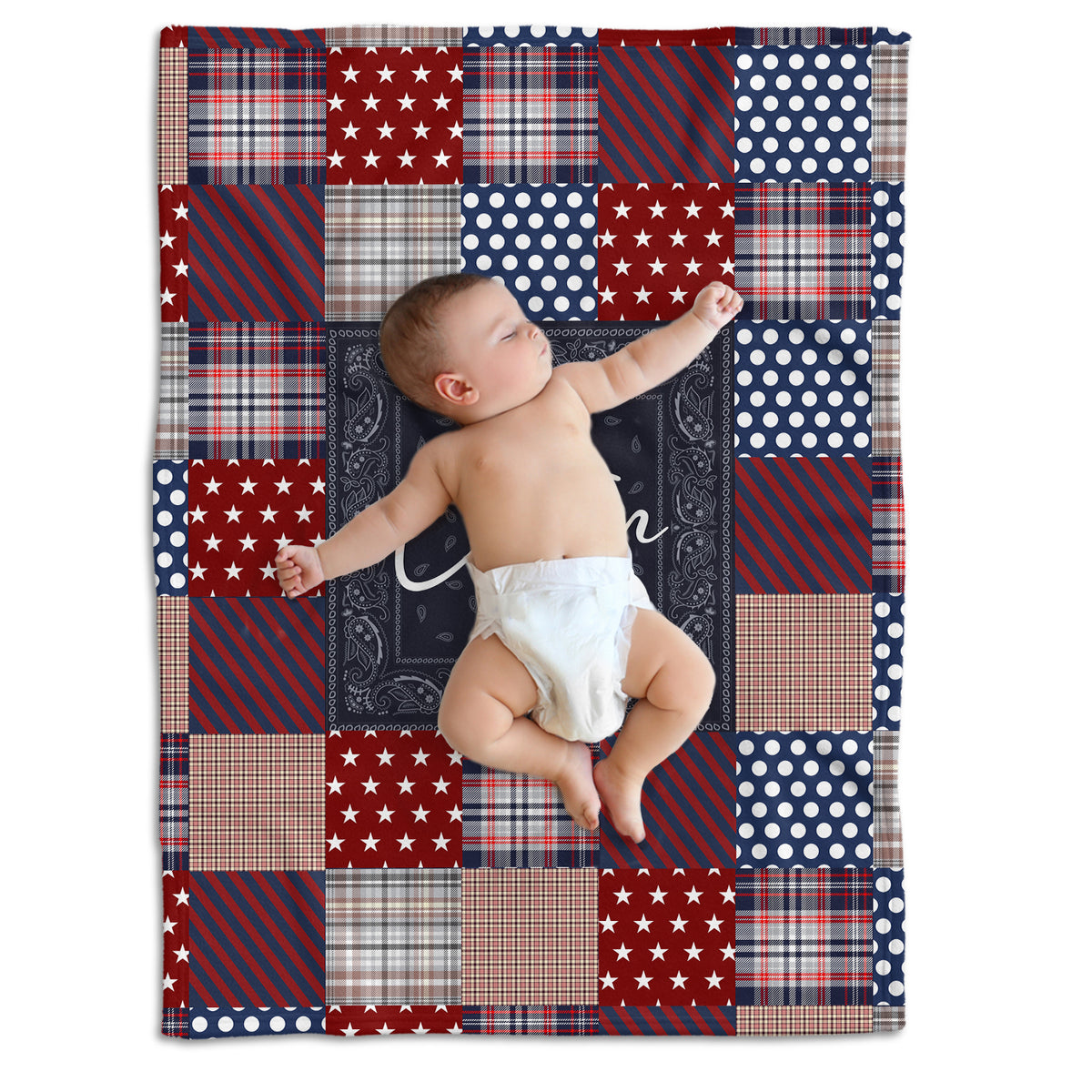 Personalized Western Baby Blankets for Boys, Western Pattern Blankets, Custom Baby Blankets Name Fleece Blankets for Newborn Infant