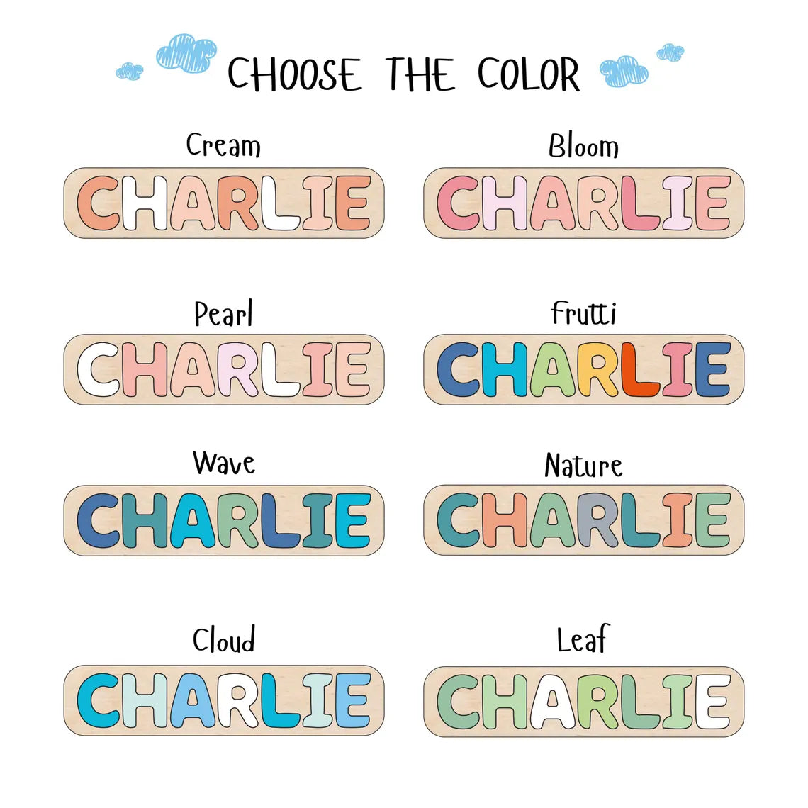 Personalized Wooden Full Name Puzzle For Toddlers - Must Have 1st Birthday, Custom Gifts for Kids, Wooden Toys for Baby, Toddler Gift