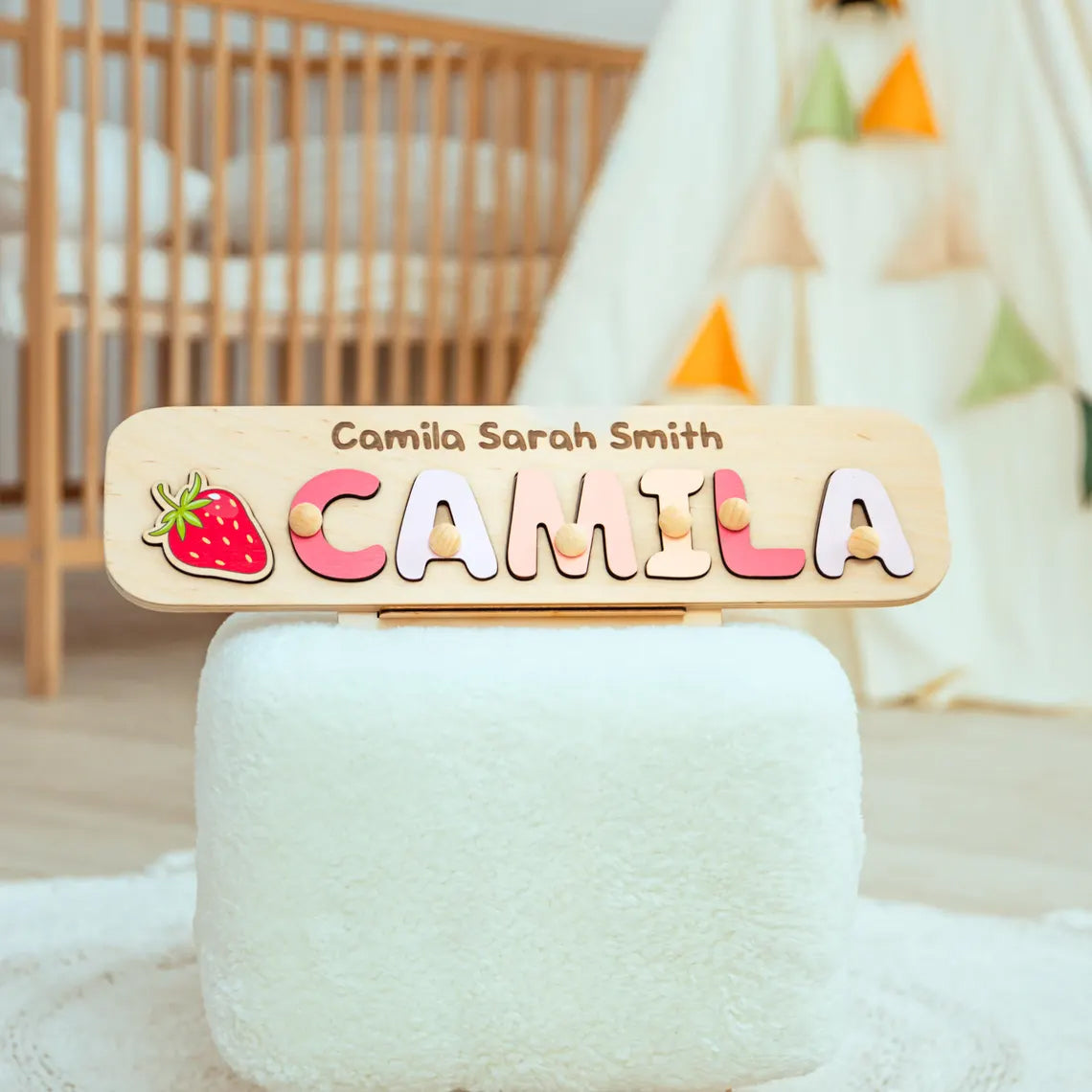 Personalized Wooden Full Name Puzzle For Toddlers - Must Have 1st Birthday, Custom Gifts for Kids, Wooden Toys for Baby, Toddler Gift