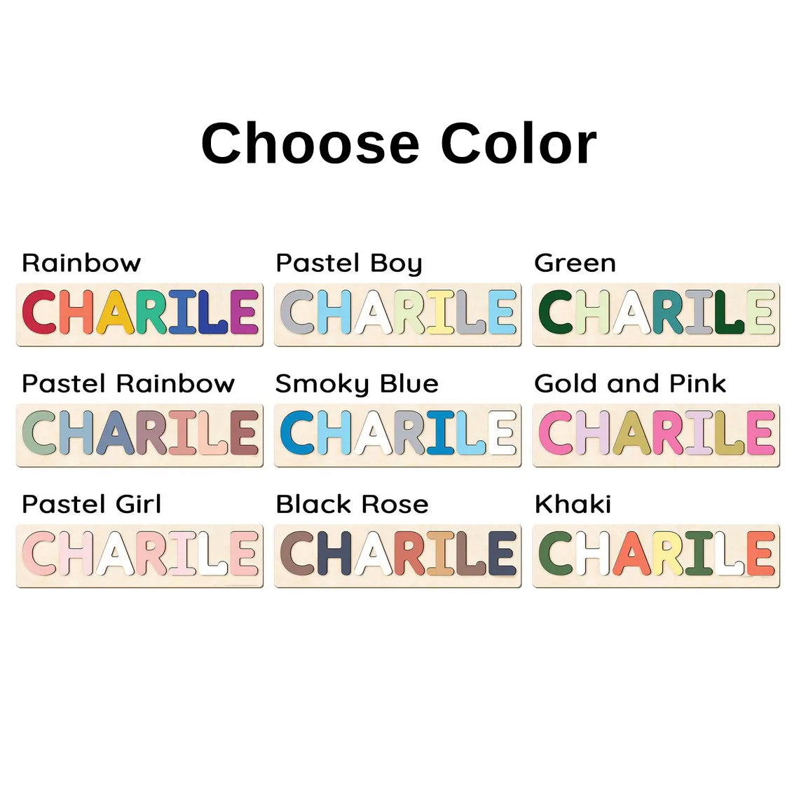Personalized Wooden Name Puzzle For Kids, Montessori Toys For Toddlers, 1st Birthday Gift