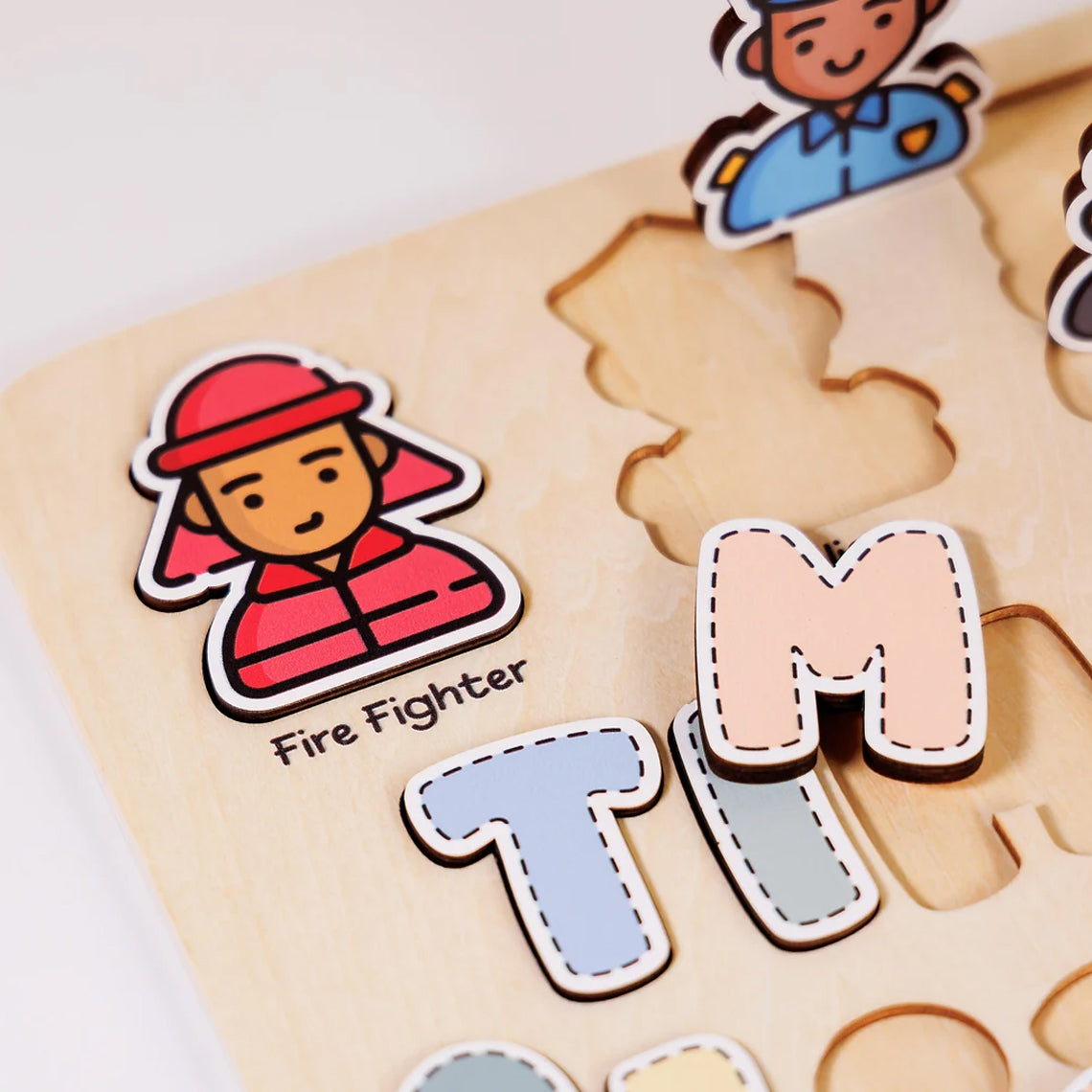 Personalized Wooden Puzzle Cute Baby Future Profession , Birthday Gift For Kids, Wooden Toddler Toys