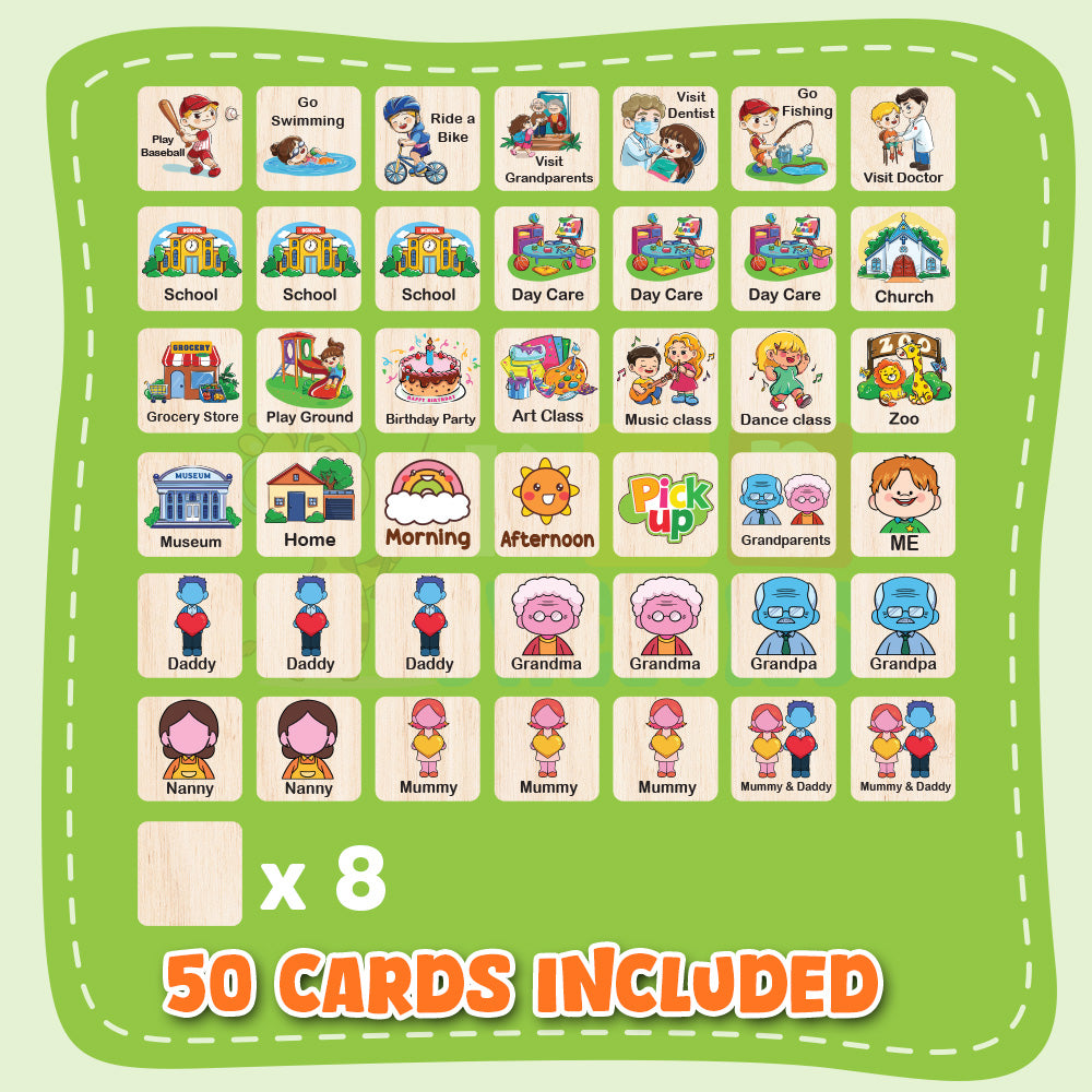 Personalized Wooden Weekly Calendar for Kids, Personalized First Weekly Calendar for Toddler, 12 x 15” First Visual Routine Schedule Board, Daily Routine for Toddler