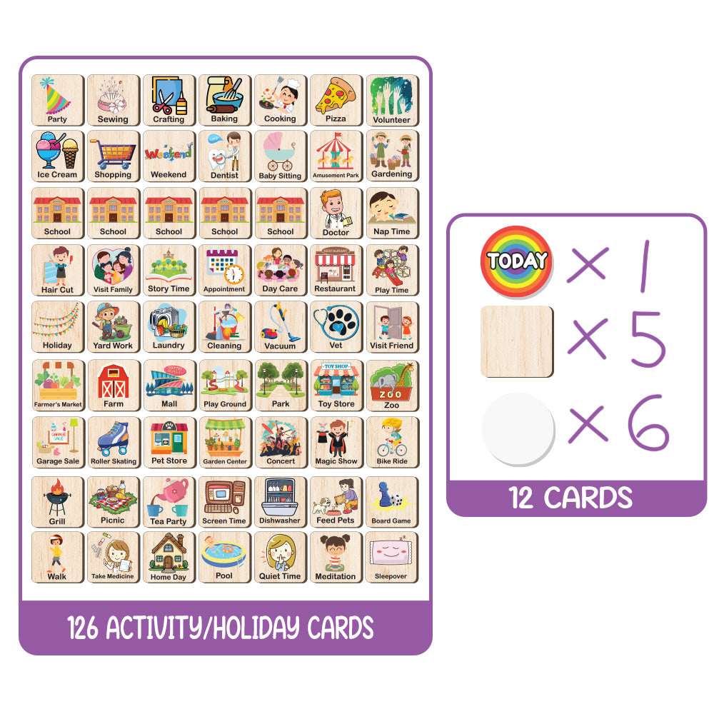 Personalized Wooden Weekly Schedule For Kids, Chore Chart For Kids With Custom Name, Gift For Kids