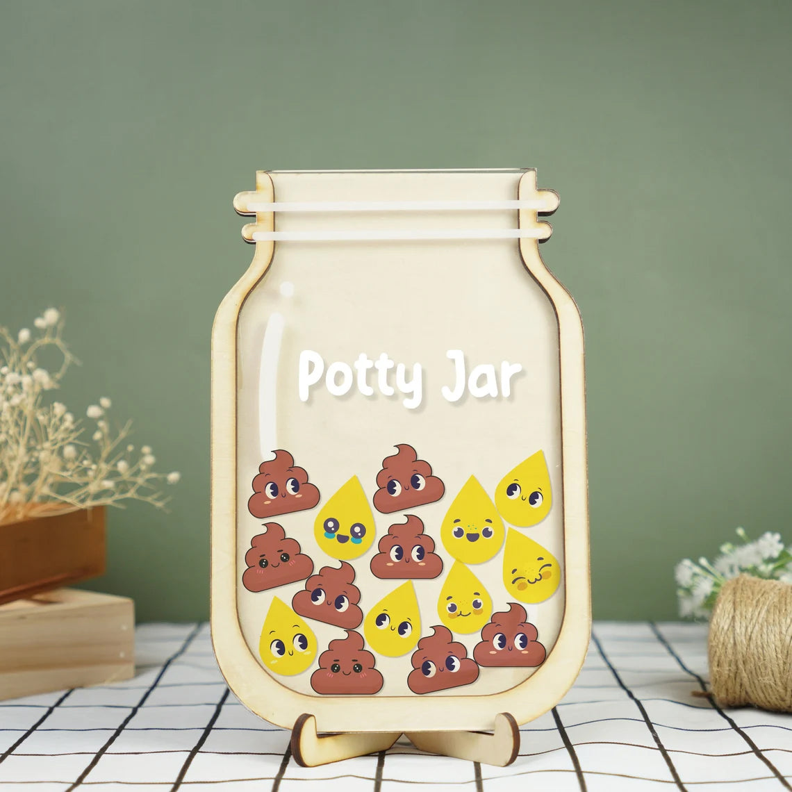 Potty Training Reward Jar, Kids Toilet Reward, Poo Tokens, Potty Jar, Reward Jar for Toddlers Back To School Gift