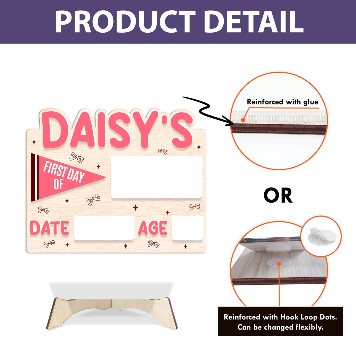 Personalized Wooden Sign For Kindergarten, First & Last Day Of School Board, Back To School Sign, Gift For Kids