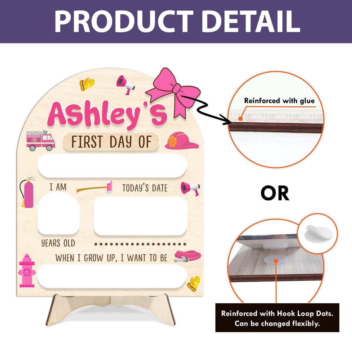 Personalized Wooden School Board  For Toddler Kindergarten, First & Last Day of School Sign, Gift For Class