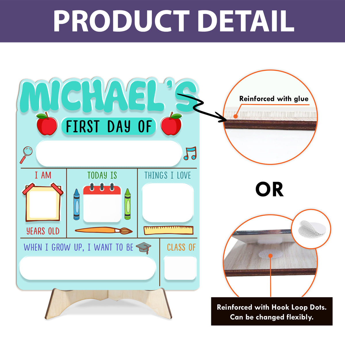 Personalized Wooden School Board Gift Student, First & Last Day of School Board, Kindergarten Sign for Toddler, Gift For Kids