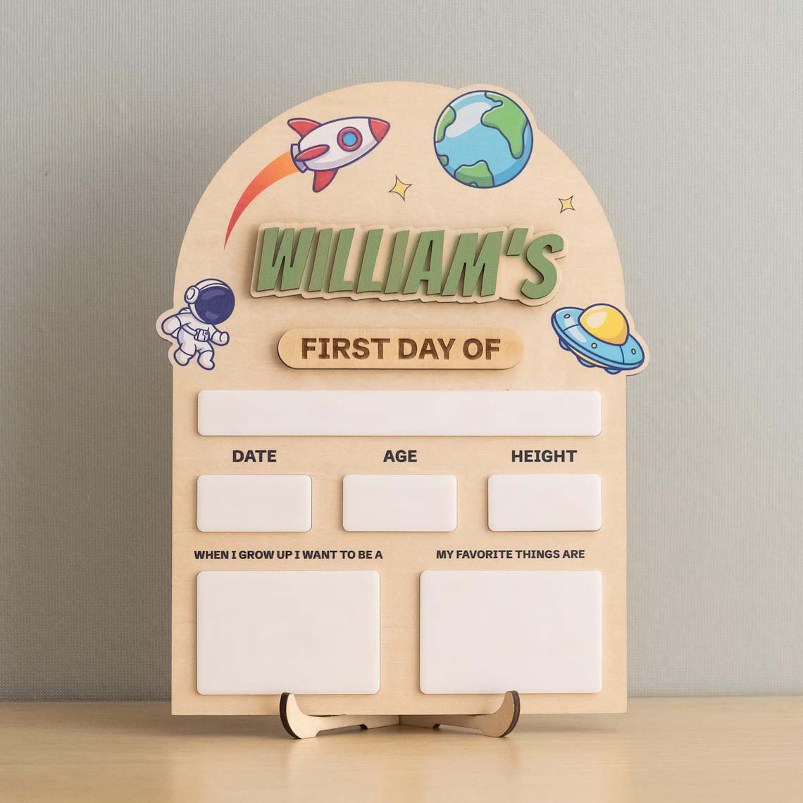 Reusable First And Last Day of School Board, Personalized Keepsake for Kids, Back To School Gift