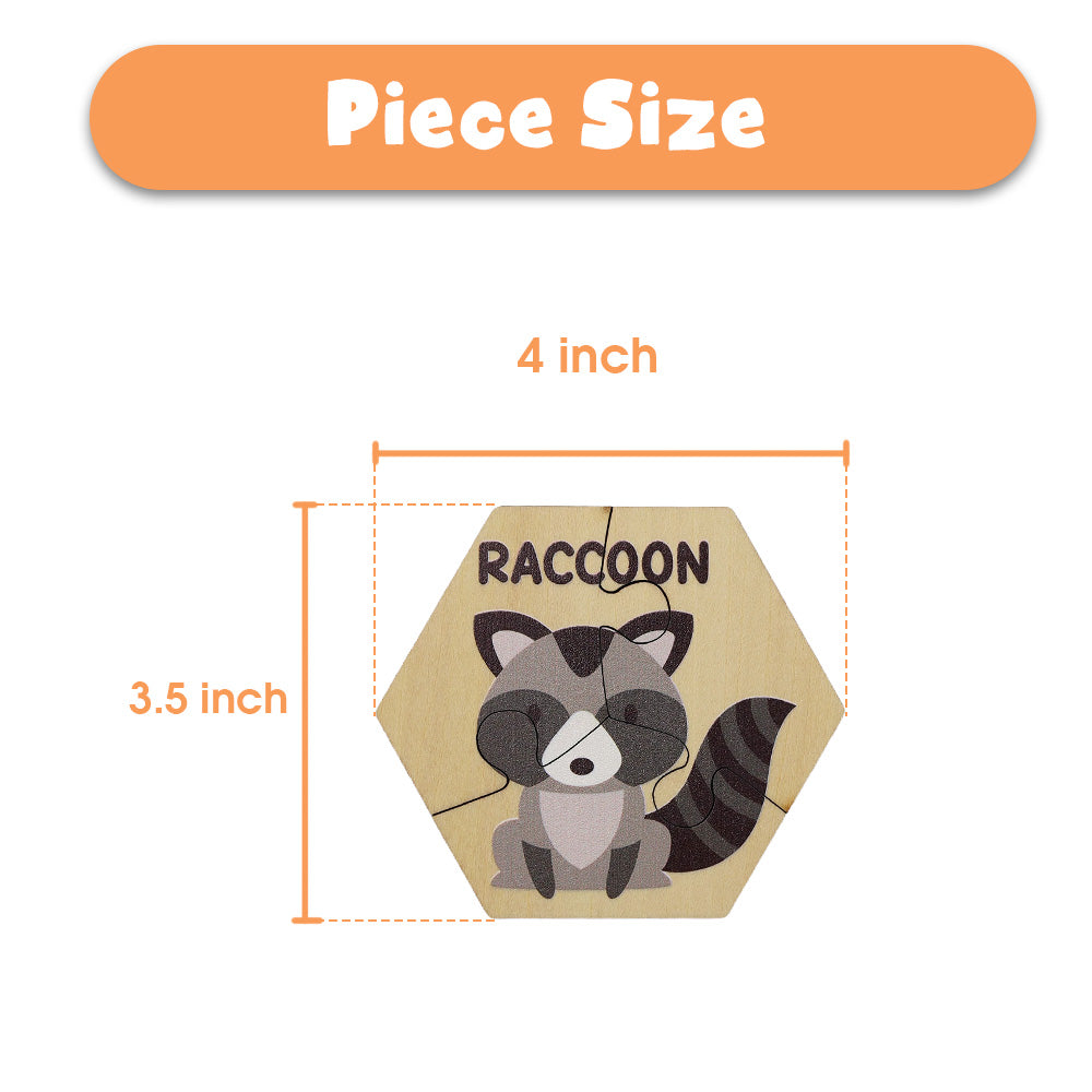 Woodland Animal Puzzles: 15-Piece Toddler Set Ages 2+, Montessori Toys Of Kids