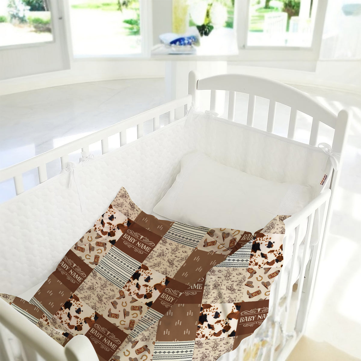 Western Baby Stuff, Personalized Baby Blankets for Boys Girls, Western Nursery Decorations, Git for Family Friends, Kids