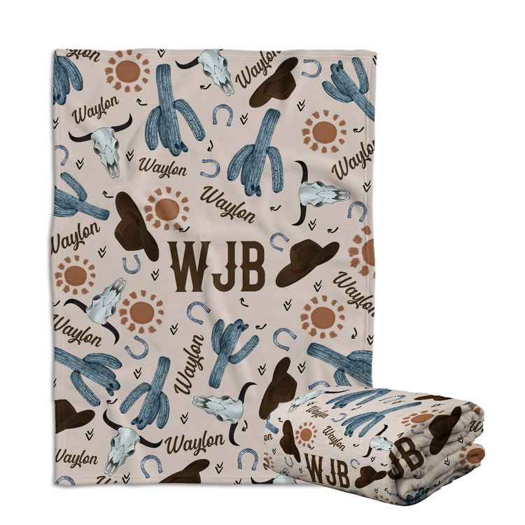 Western Baby Stuff, Personalized Baby Blankets with Name For Baby, Custom Name Baby Blanket, Swaddle Baby Blanket