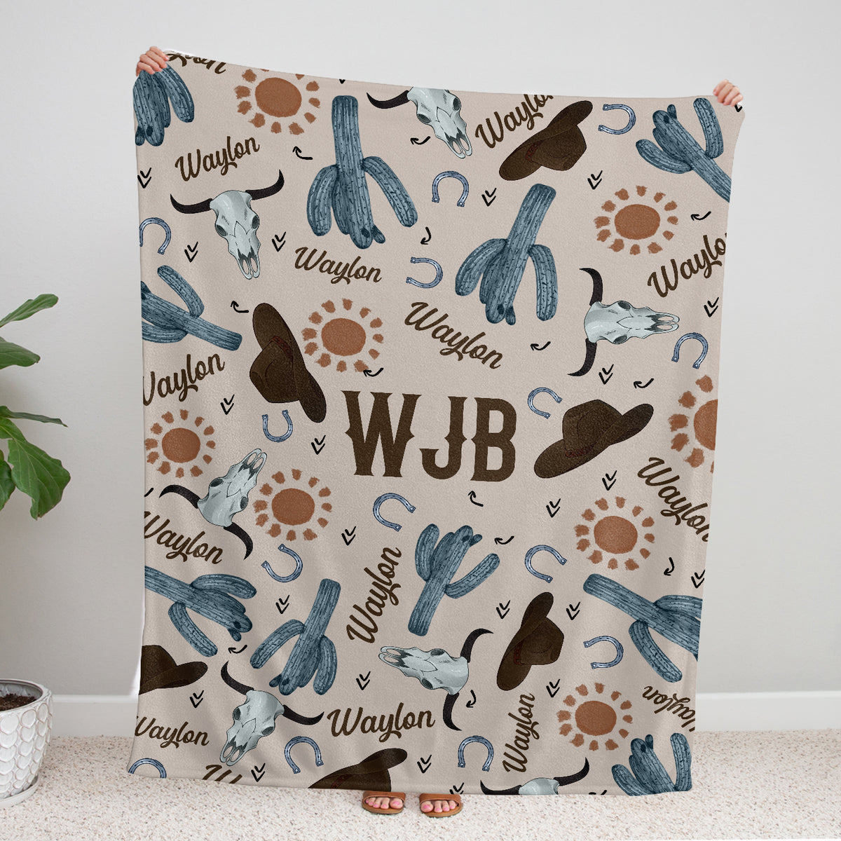 Western Baby Stuff, Personalized Baby Blankets with Name For Baby, Custom Name Baby Blanket, Swaddle Baby Blanket