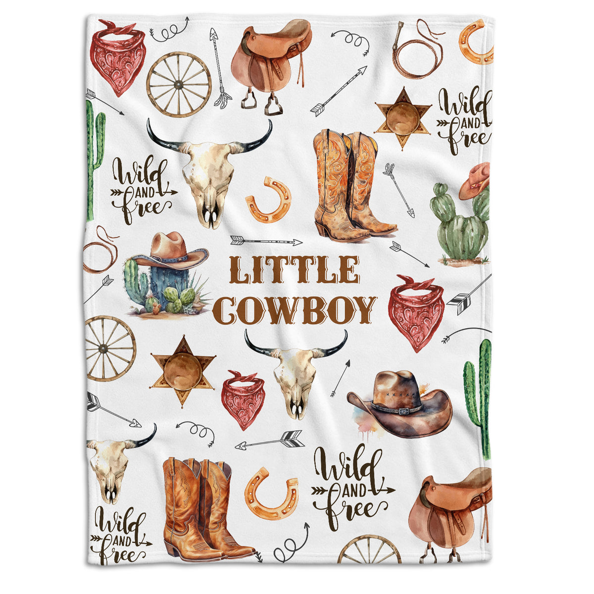 Western Blanket, Baby Blankets for Boys Girls, Soft Warm Lightweight Nursery Bed Blanket for Newborn Toddlers, for Nursery Room