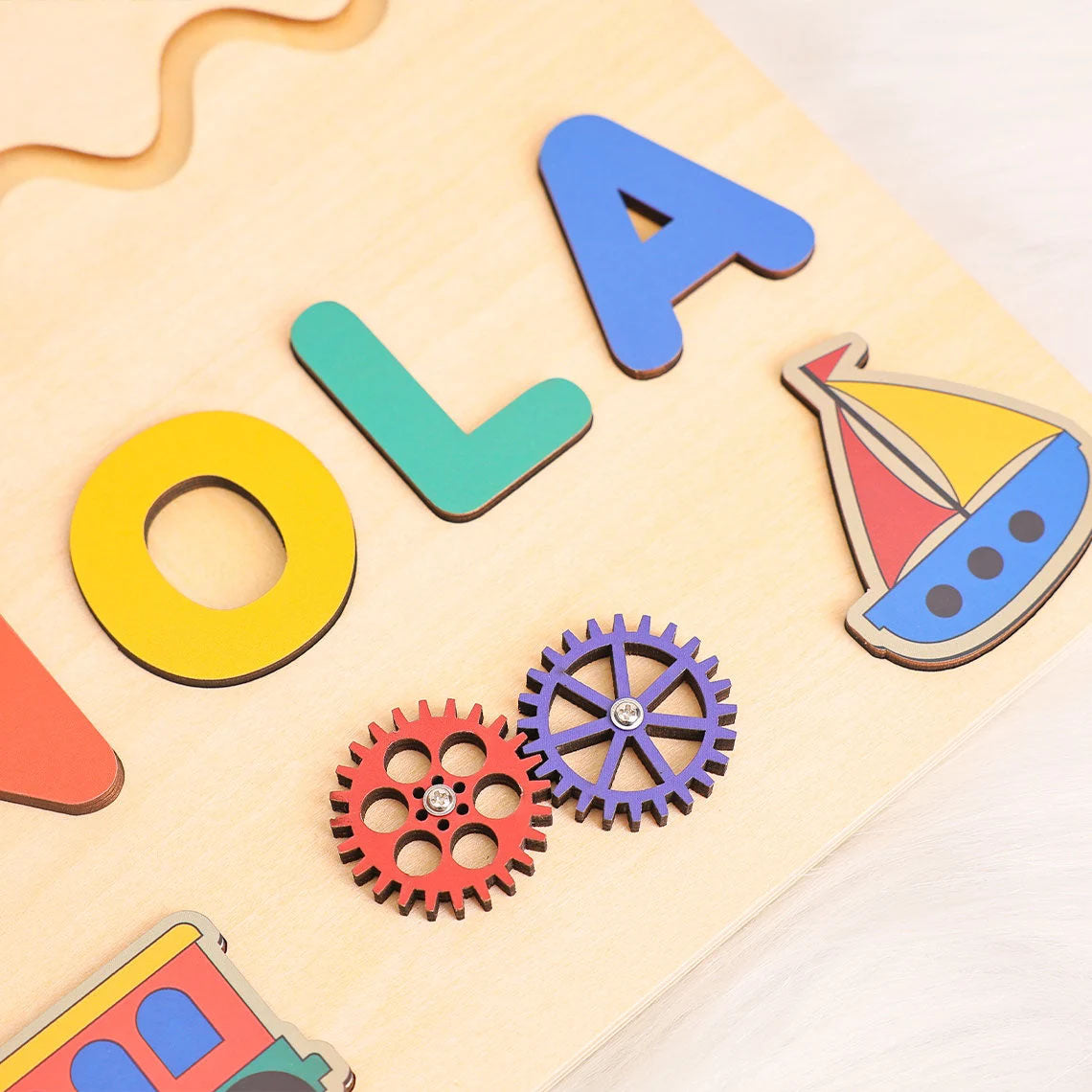 Air Land And Sea Name Puzzle For Kids, Transportation Name Puzzle Gift With Trains, Montessori Toys Board Custom Name