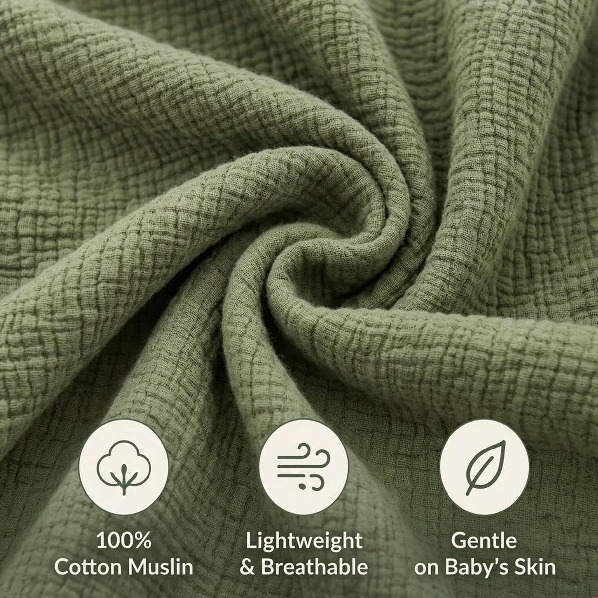 LilaLand Personalized Baby Blanket - Green / Christmas Tree / Woodland - detail 4