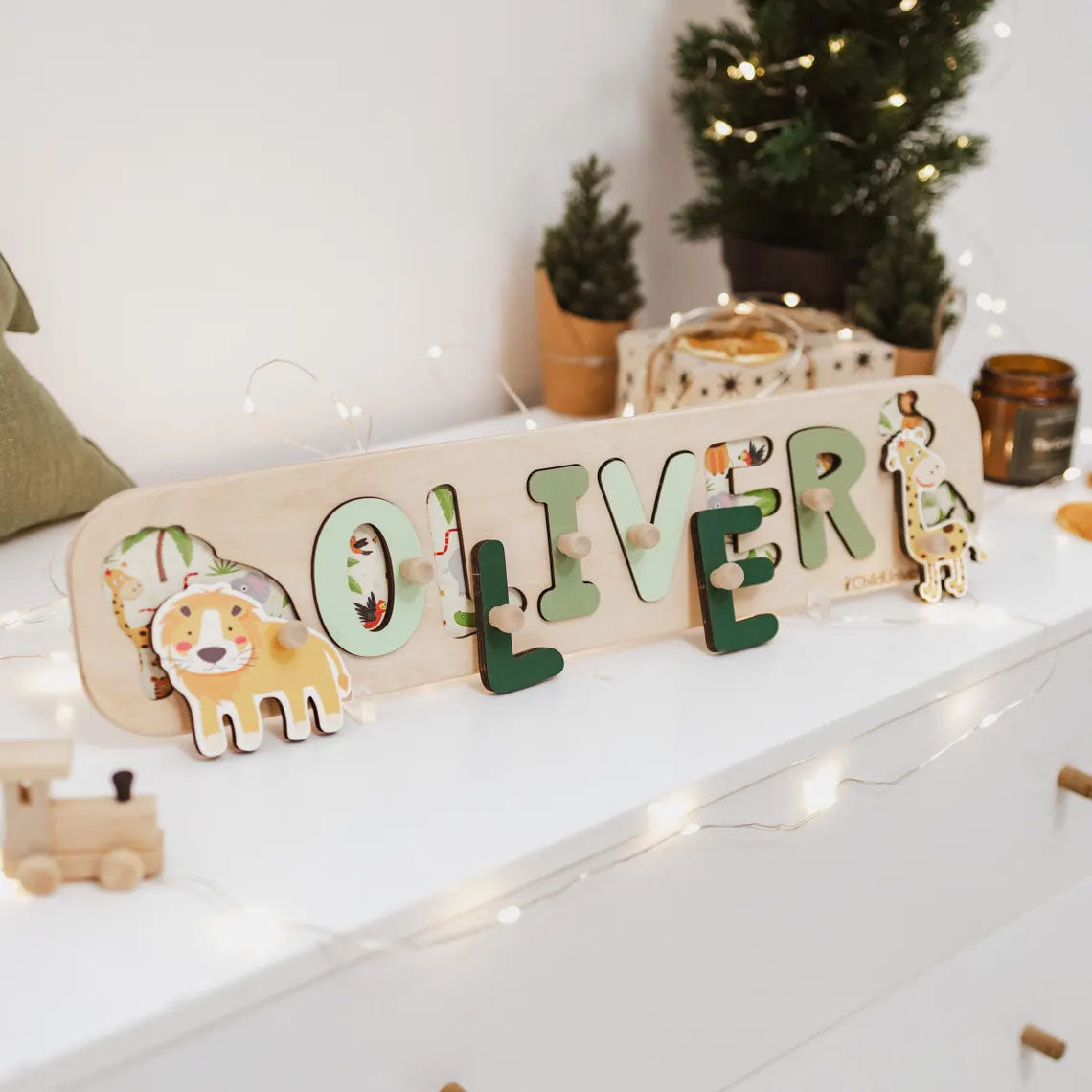 Personalized Gift for Baby, Dinosaur Theme Nursery, Kids Montessori Toys