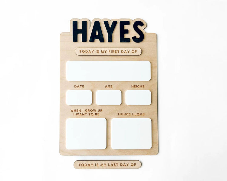 Customized Back To School Sign, Custom First-Last Day Of School Sign, Photo Prop For Kids