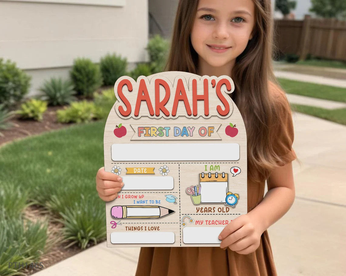 Customized First And Last Day School Sign, Back to School Sign, Kindergarten 1st Day of School Sign
